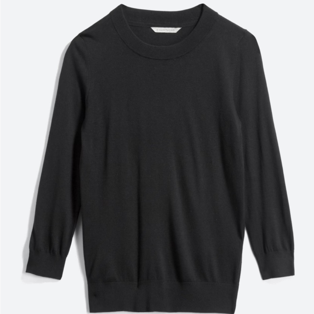 41 Hawthorn Maizey Essential Crewneck Pullover 1X Black